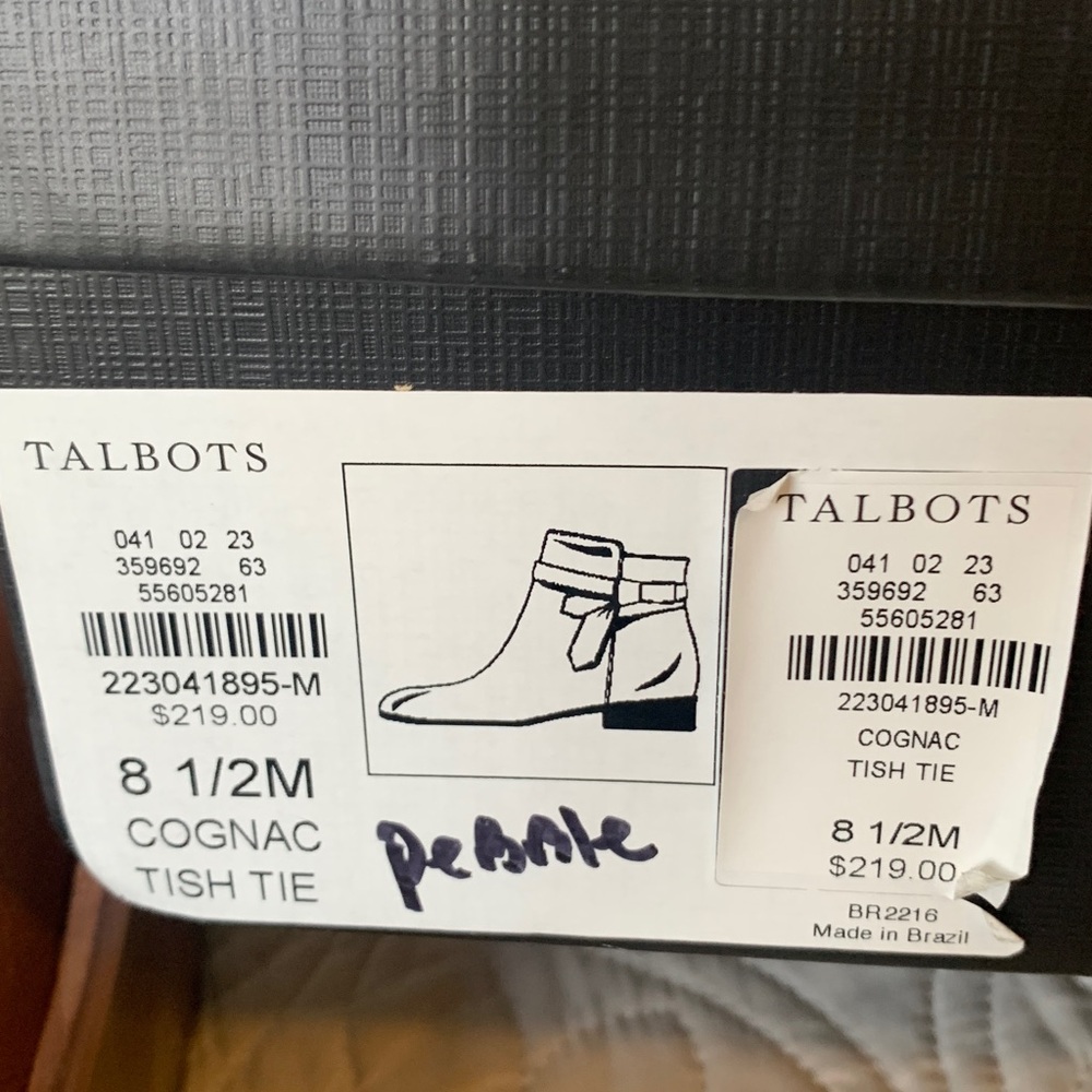Talbots pebbled leather ankle booties size 8.5 - Picture 15 of 15